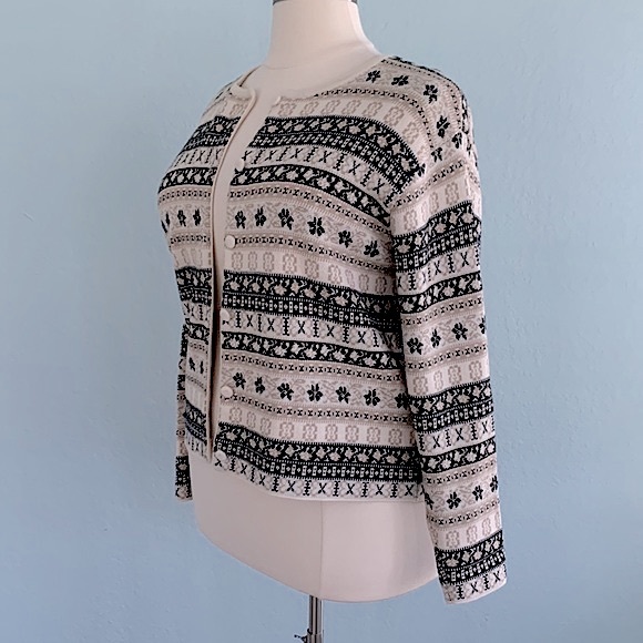Talbots Cotton Fair Isle Cardigan - Picture 3 of 9